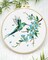 Embroidery Kit for Beginners, Hummingbird and Flower Cross Stitch Set for Include Embroidery Cloth Hoops Threads for Craft Lover Hand Stitch with Embroidery Skill Techniques (Green Hummingbird)